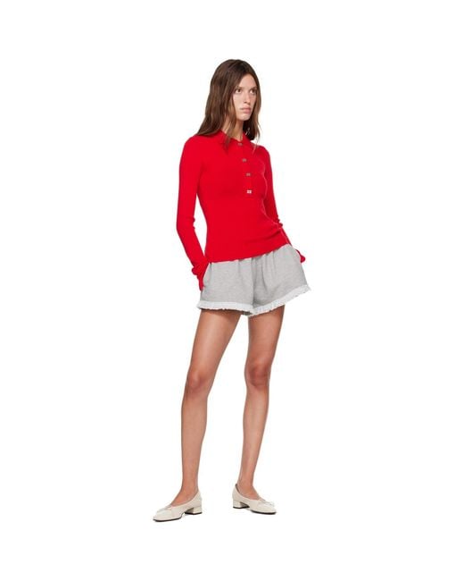 Ganni Red Isoli Shorts