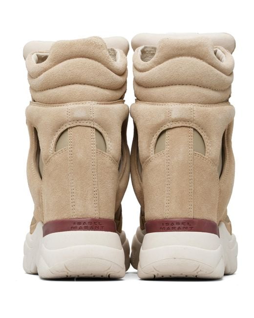 Isabel Marant Natural Balskee High-top Wedge Sneakers