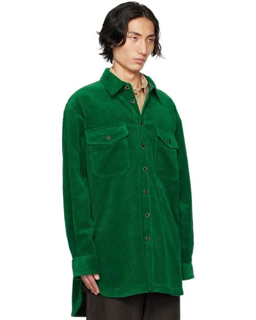 Uma Wang Green Tavis Shirt for men