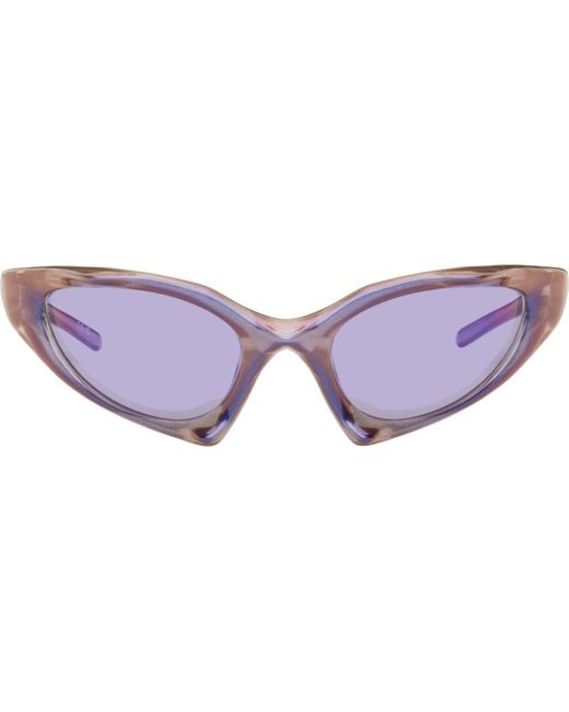 Balenciaga Runner Cat Sunglasses in Black for Men | Lyst