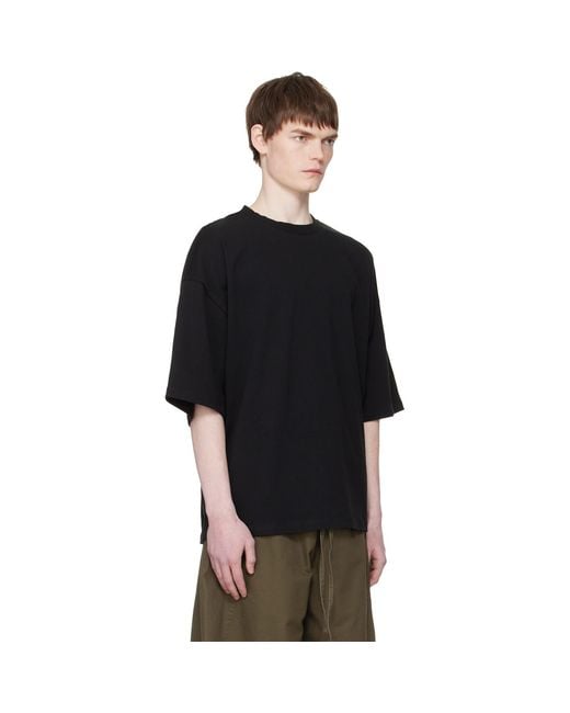 Entire studios Black Heavy Boxy T-Shirt for men