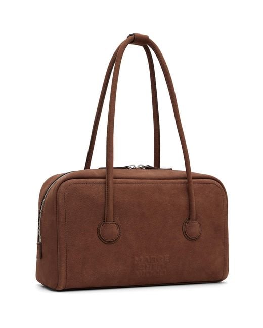 MARGE SHERWOOD Brown Soft Boston Small Bag