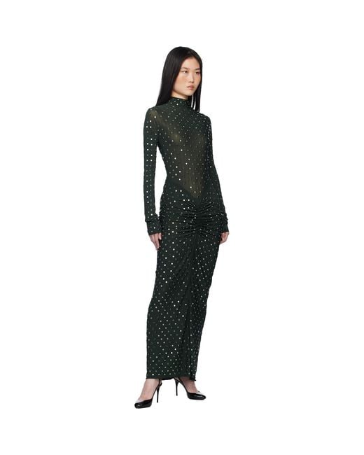Alaïa Black Draped Maxi Dress