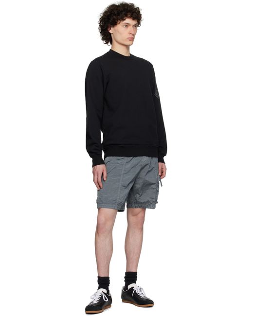 メンズ Stone Island ブラック Cotton Fleece スウェットシャツ Black