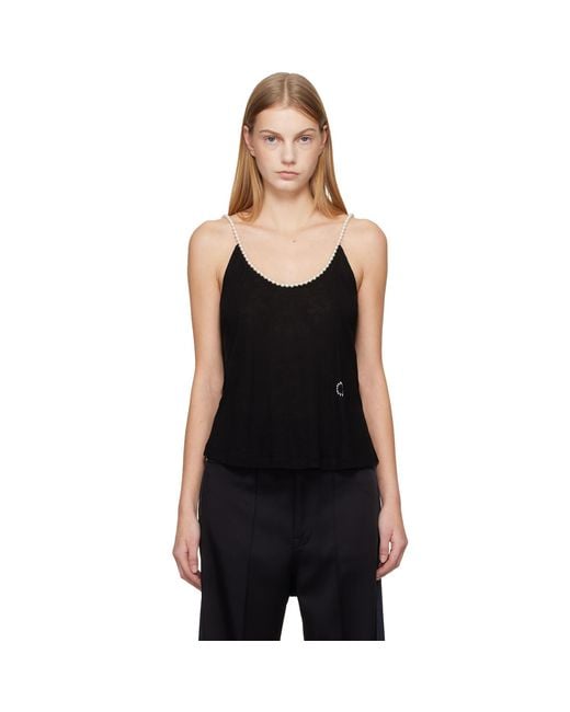 Stella McCartney Black Pearl Embroidery Top