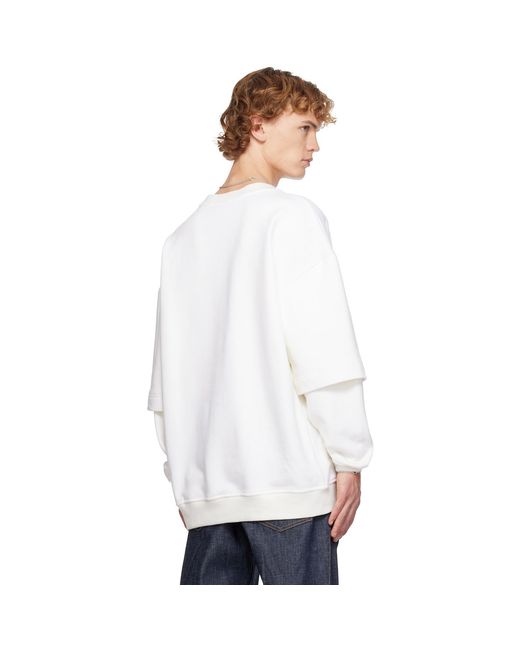 SECONDA White Ssense Exclusive Luna Sweatshirt for men