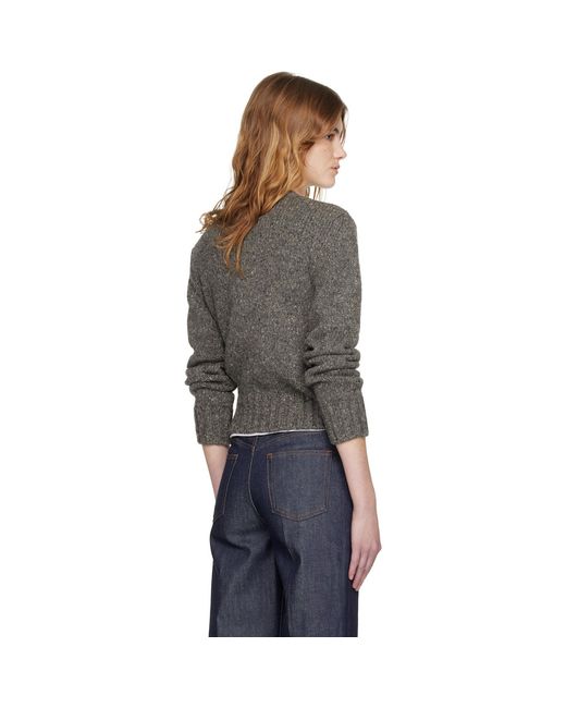 A.P.C. Black Short Round Neck Sweater