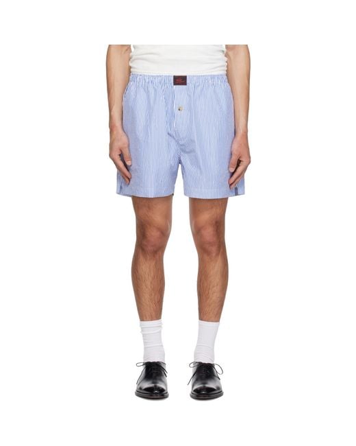 Willy Chavarria Blue Willy Woven Boxer Shorts for men