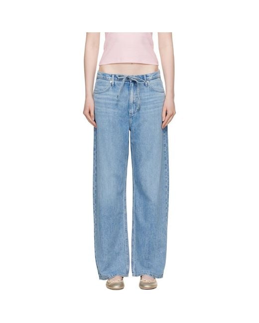 Rag & Bone Blue Phoebe Denim Beach Jeans