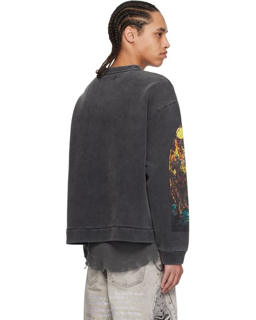 メンズ Who Decides War ブラック Anvil クルーネック スウェットシャツ Black