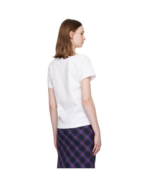 ShuShu/Tong White Grommet Embroidered Floral T-Shirt