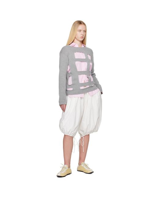 Comme des Garçons Multicolor Geometric Cutouts Sweater