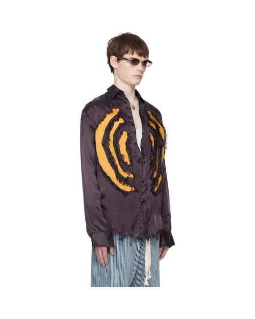 Edward Cuming Black Vortex Lung Shirt for men