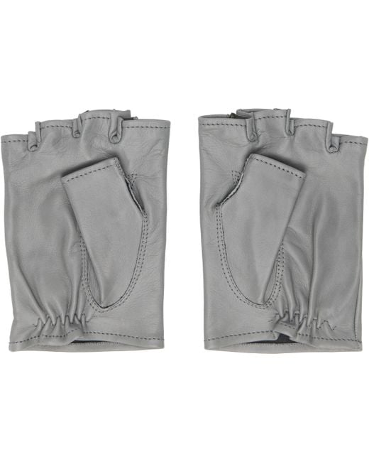 Our Legacy Black Biker Gloves for men