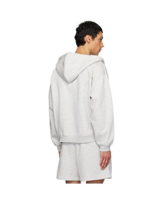 Skims Black Fleece Lounge Relaxed Zip Up Hoodie for men