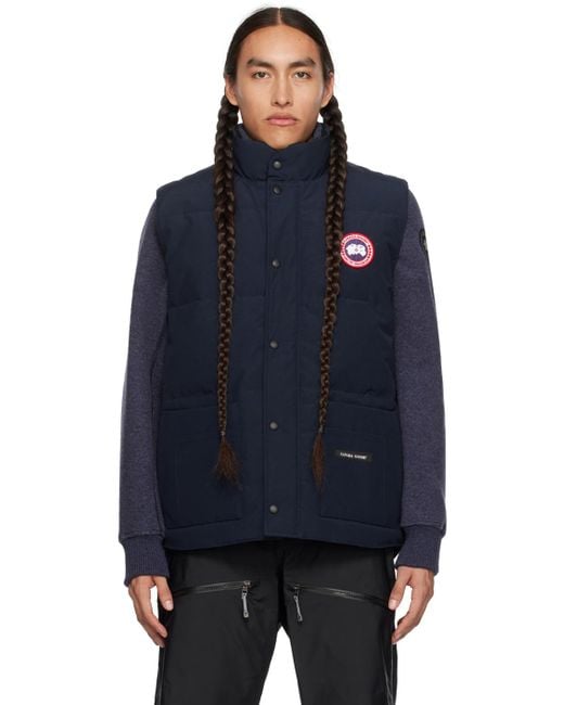 Veste freestyle bleu marine rembourrée en duvet Canada Goose pour homme en coloris Blue