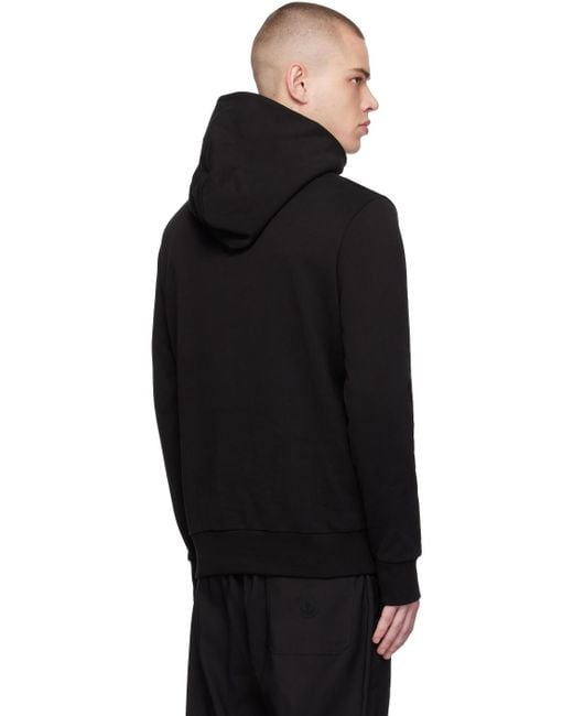 Moncler Black Embroidered Hoodie for men