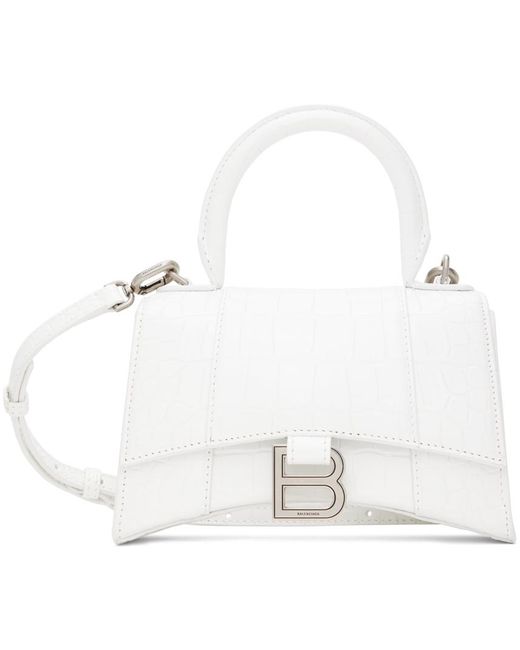 Balenciaga White Xs Hourglass Bag