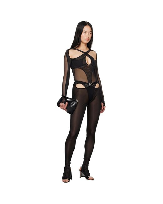 Mugler Black M Cutout Leggings