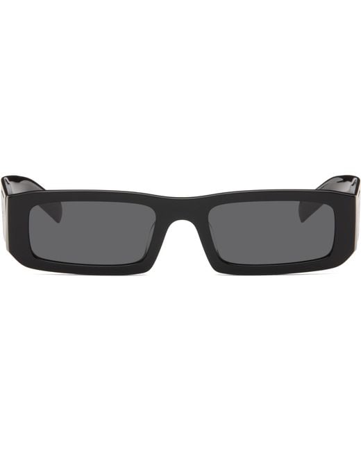 Prada Gray Rectangular Sunglasses