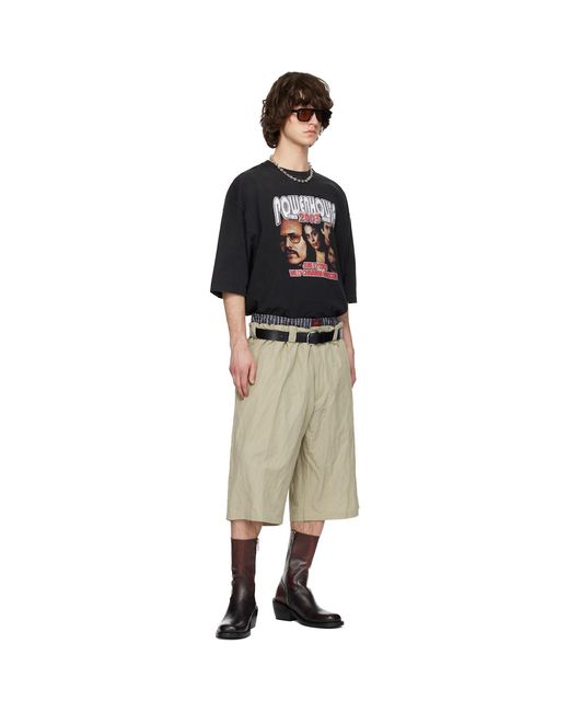 Willy Chavarria Natural Khaki Toluca Shorts for men