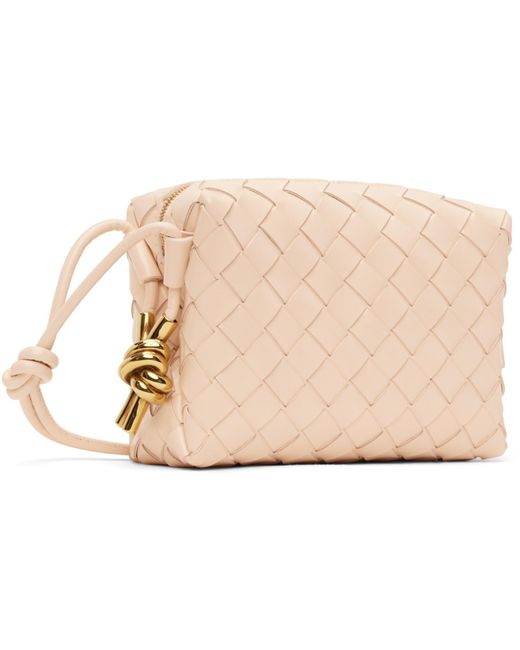 Bottega Veneta Black Beige Mini Loop Camera Bag