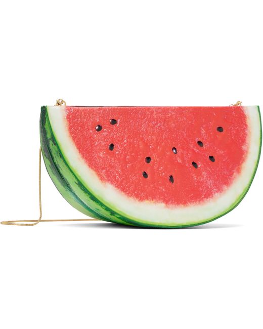 メンズ Moschino レッド＆グリーン Watermelon バッグ Black