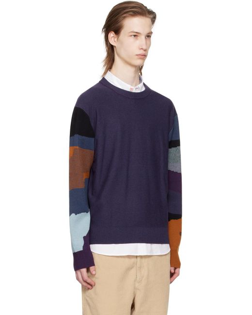 PS by Paul Smith Blue Purple Plains Sweater for men