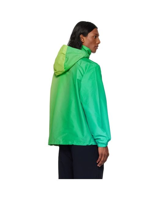 Dime Green Gradient Windbreaker Jacket for men