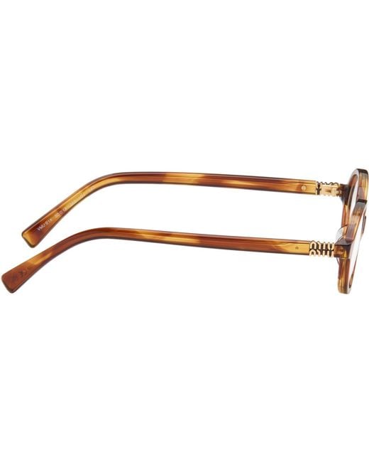 Miu Miu Black 'Breaking The Rules' Oval Glasses
