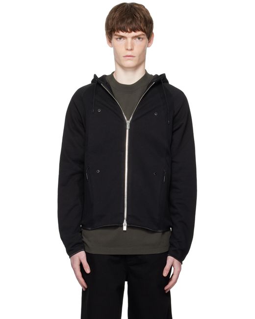 HELIOT EMIL Black Lux Hoodie for men