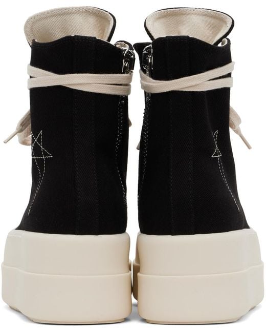 Rick Owens Black Double Bumper Sneaks Sneaker
