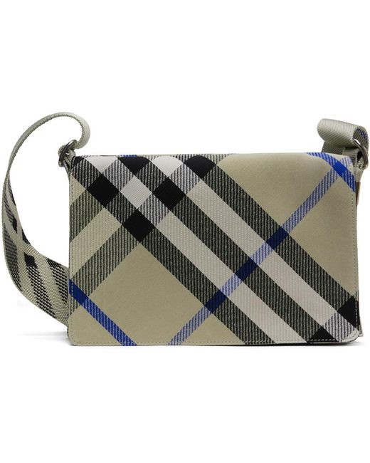 Burberry Check Trench Crossbody Bag in Black for Men | Lyst