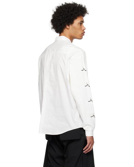 Undercover White Paneled Shirt for men
