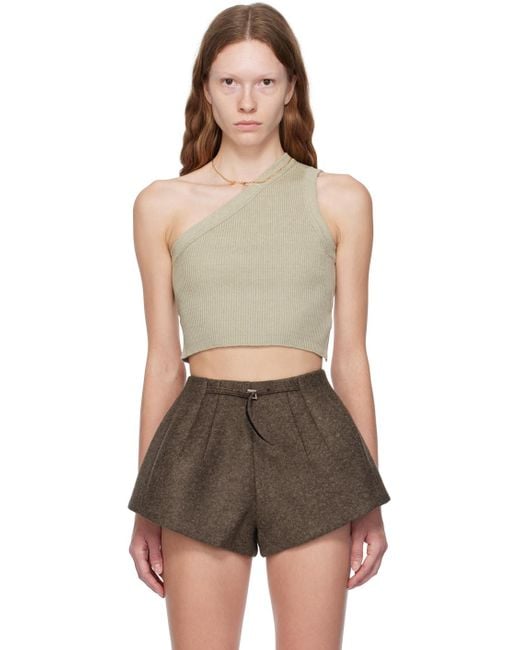 Jacquemus Black Taupe Le Raphia 'la Maille Ascu' Tank Top