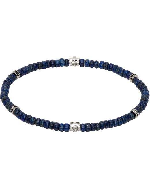 Bracelet bleu marine à lapis lazuli Ferragamo pour homme en coloris Black