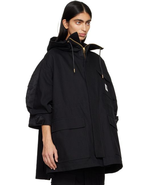 Sacai Black Carhartt Wip Edition Coat for men