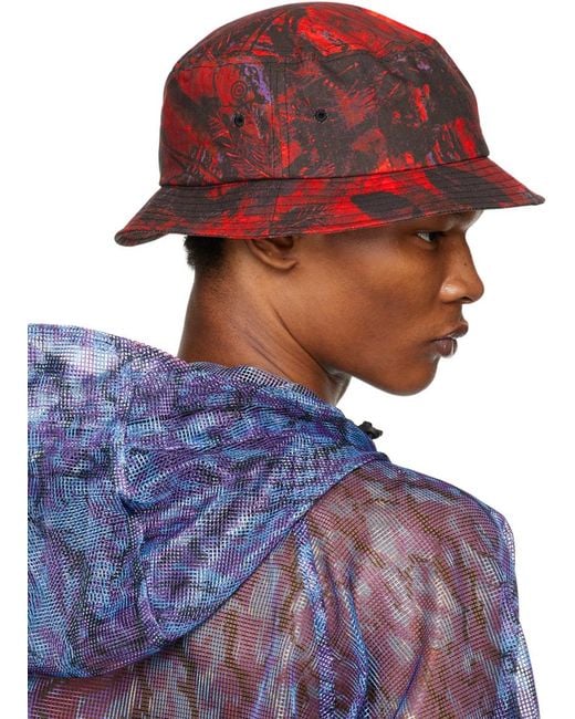 South2 West8 Blue Camouflage Bucket Hat for men