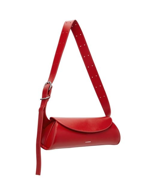 Jil Sander Red Small Cannolo Bag