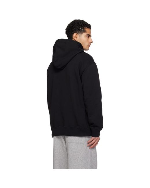 MM6 by Maison Margiela Black Logo Patch Hoodie for men
