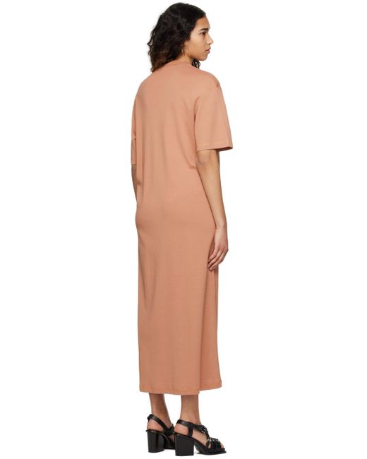 Lemaire Black Tan Rib Maxi Dress