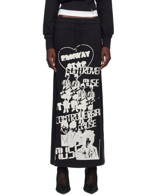 VAQUERA Black 'Runway Star' Maxi Skirt