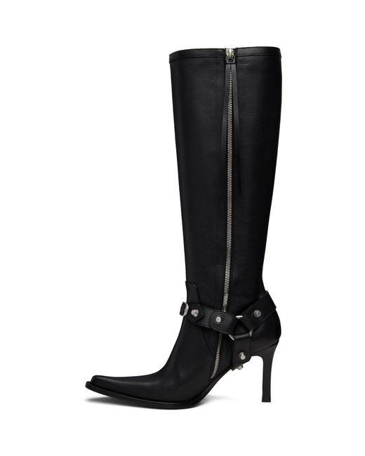 Balenciaga Black City Harness Tall Boots