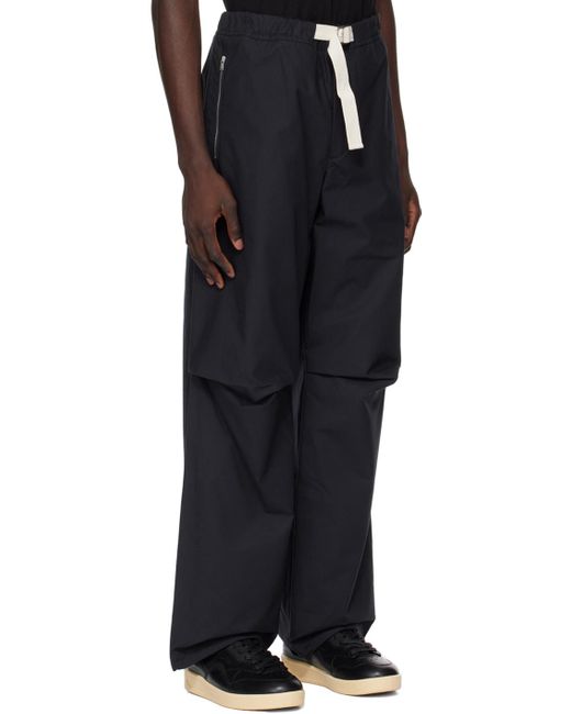 Pantalon décontracté bleu marine Jil Sander pour homme en coloris Black