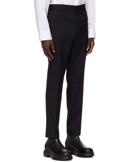 Wooyoungmi Black Tapered Trousers for men