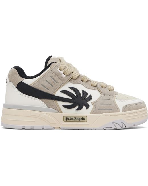 Palm Angels Black Taupe Venice Suede Sneakers for men