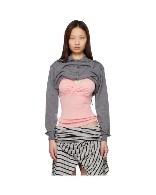 August Barron Gray Lifted Cardigan