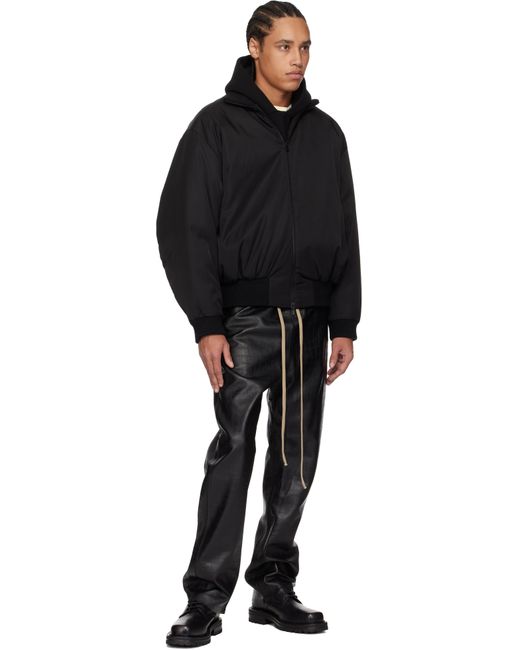 Fear Of God Black Nylon Wool Bomber Jacket for men