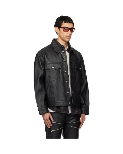 Deadwood Black Oracle Leather Jacket for men