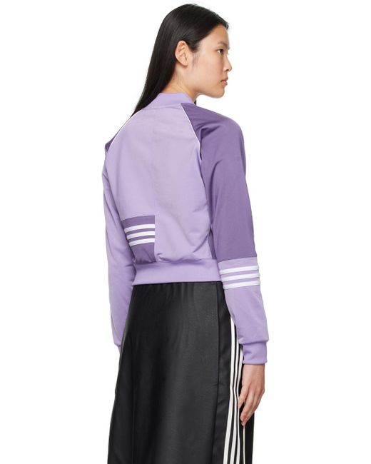 Adidas Originals Purple Cropped Track Jacket
